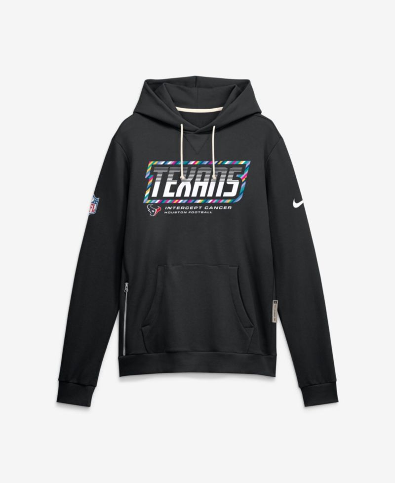 Men's Black Houston Texans 2026 NFL Cruical Catch Sideline Dri-Fit Pullover Hoodie