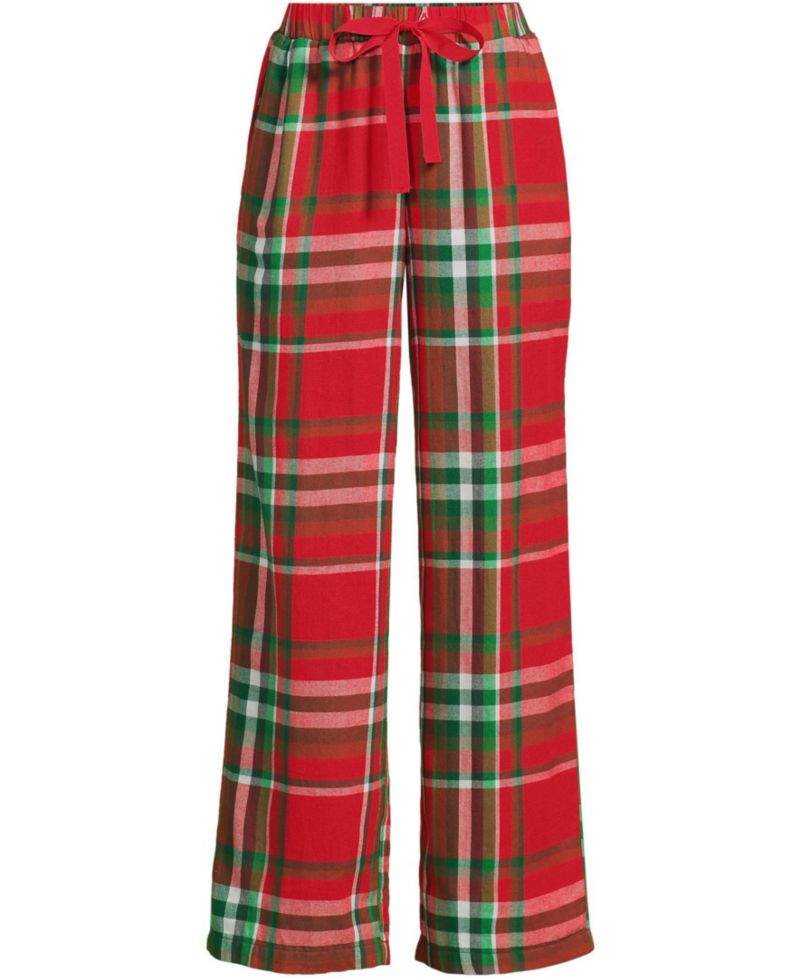Women's Flannel Wide Leg Sleep Pants