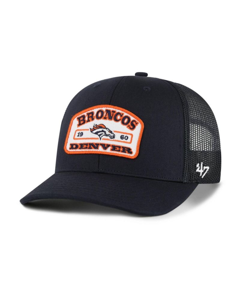 Men's Navy Denver Broncos Roadway Adjustable Trucker Hat