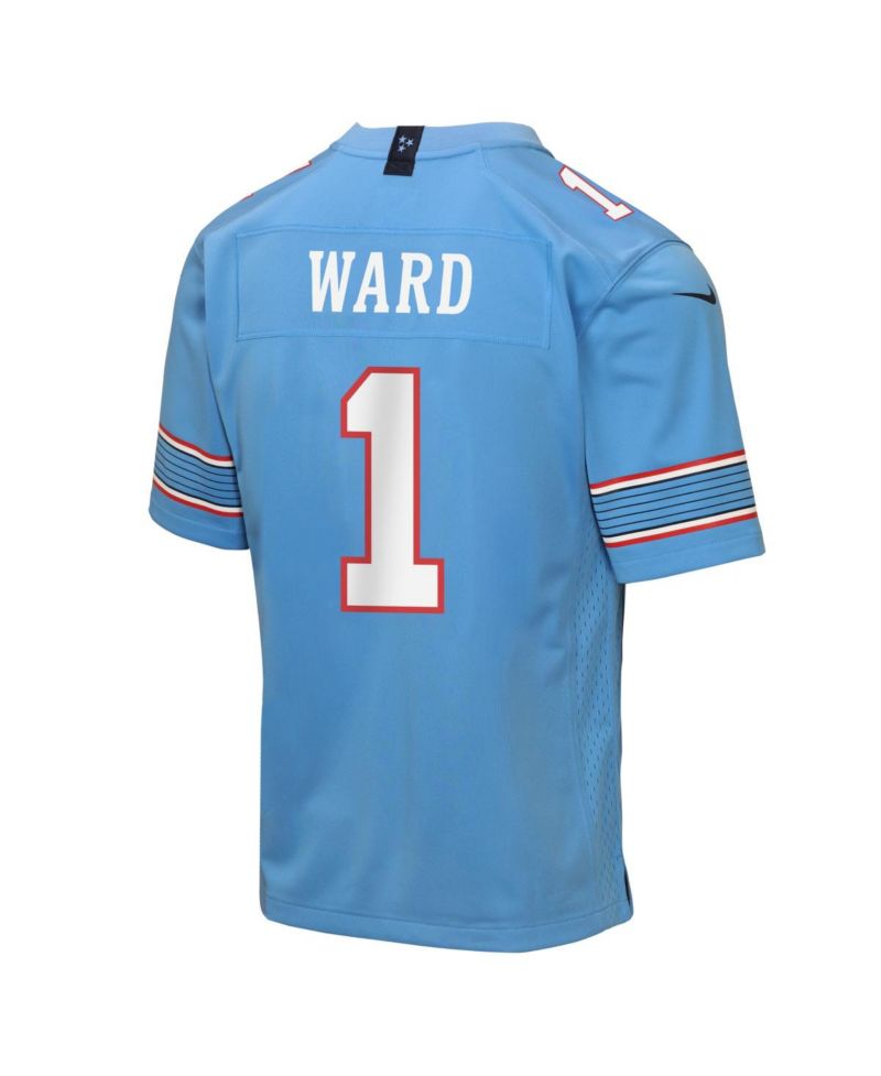 Big Boys and Girls Cameron Ward Light Blue Tennessee Titans Game Jersey