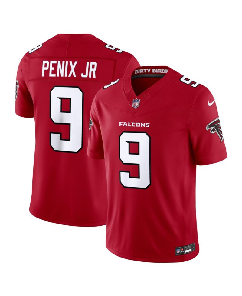 Men's Michael Penix Jr. Red Atlanta Falcons Team Vapor F.U.S.E. Stitched Limited Jersey