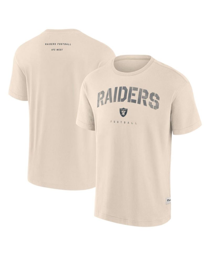 Men's Cream Las Vegas Raiders Elements Weathered Tonal Future Ground T-Shirt