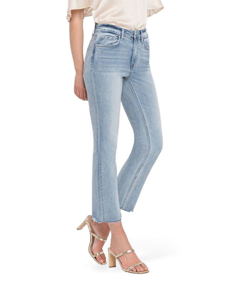 Women's High Rise Crop Straight Jeans