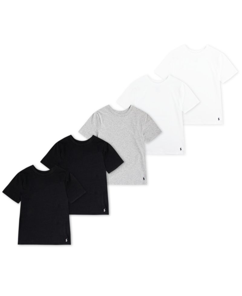 Big Boys Crewneck Undershirts, 5 Pack