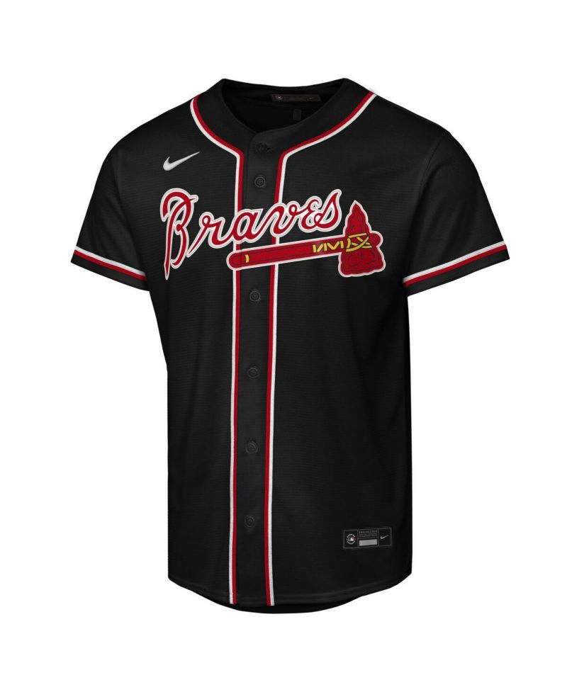Big Boys and Girls Ronald Acu&ntilde;a Jr. Black Atlanta Braves Fashion Replica Player Jersey