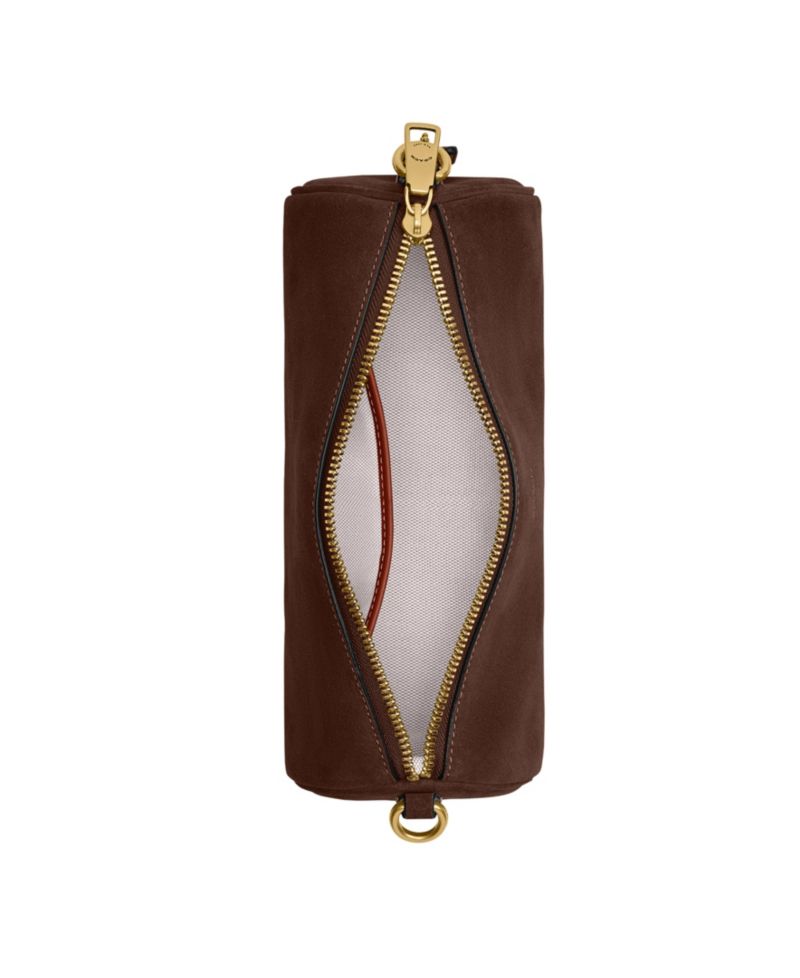 Barrel Small Suede Slim Shoulder Bag