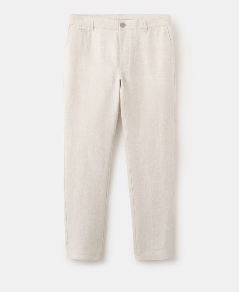 Men's Slim-Fit Linen Pants