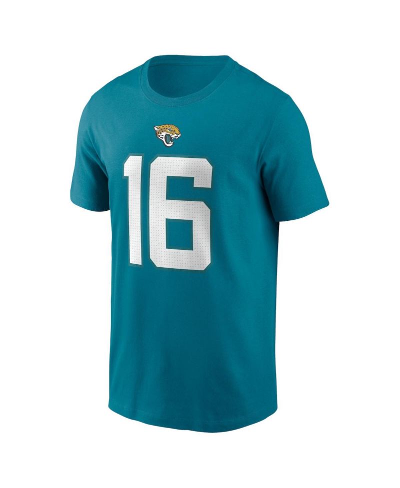 Men's Trevor Lawrence Teal Jacksonville Jaguars Player Name and Number T-shirt