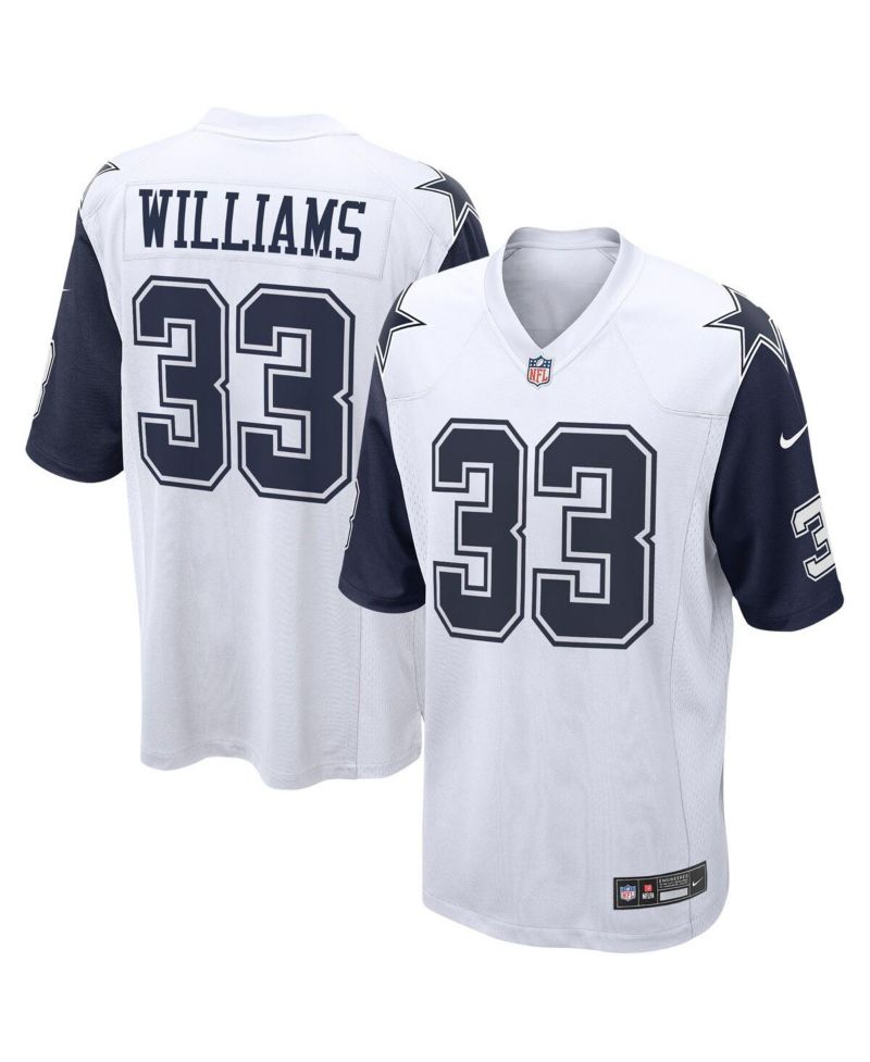 Men's Javonte Williams White Dallas Cowboys Alternate Game Jersey