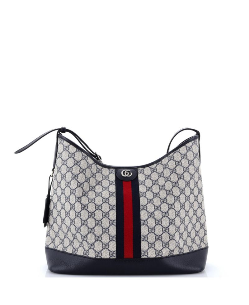 Medium Ophidia Open Bucket Bag GG Coated Canvas with Leather