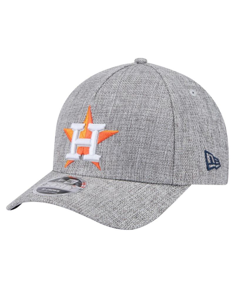Men's Gray Houston Astros Cotton Weave M-Crown A-Frame 9FORTY Adjustable Hat