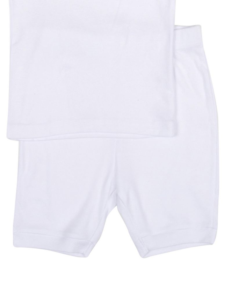 Toddler Matching Family Two Piece Cotton Short Sleeve Shirt and Shorts Solid Color Pajamas 2T-5T