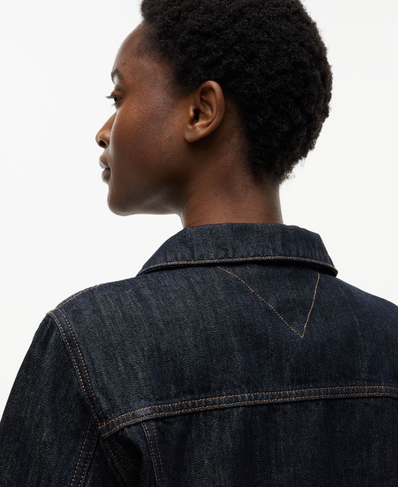 Women's Cotton Collared Denim Jacket