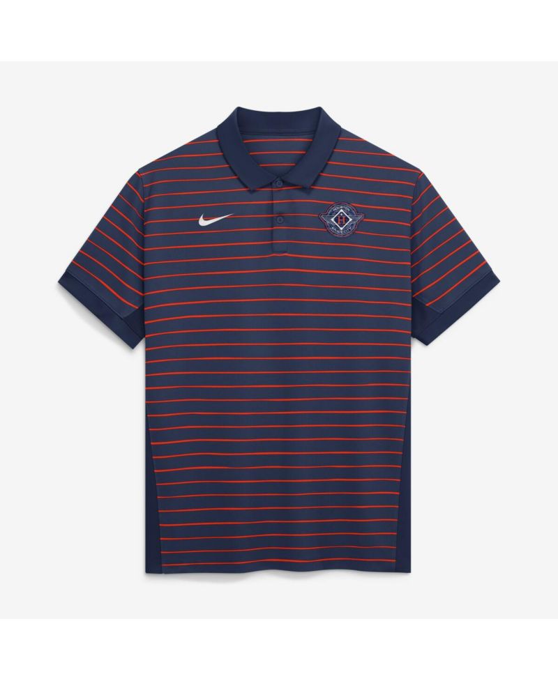 Men's Navy/Orange Houston Astros Authentic Collection City Connect Striped Victory Dri-FIT Polo Shirt
