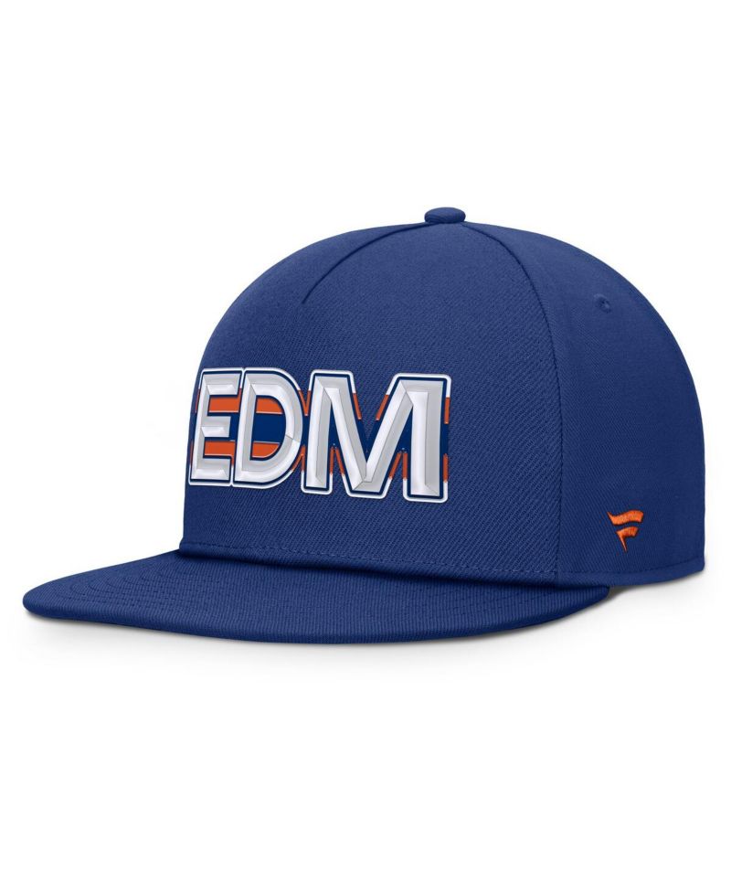 Men's Royal Edmonton Oilers Authentic Pro Rink Team Code Snapback Hat
