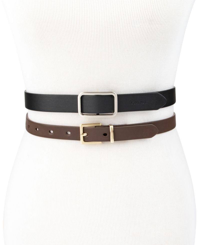 2-Pc. Skinny Belt Set