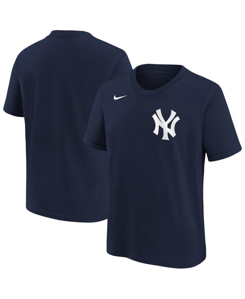 Big Boys and Girls Athletic Navy New York Yankees Wordmark T-Shirt