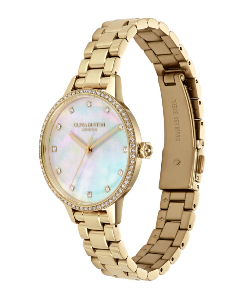Women's Captivate Gold Tone Stainless Steel Bracelet Watch, 34mm