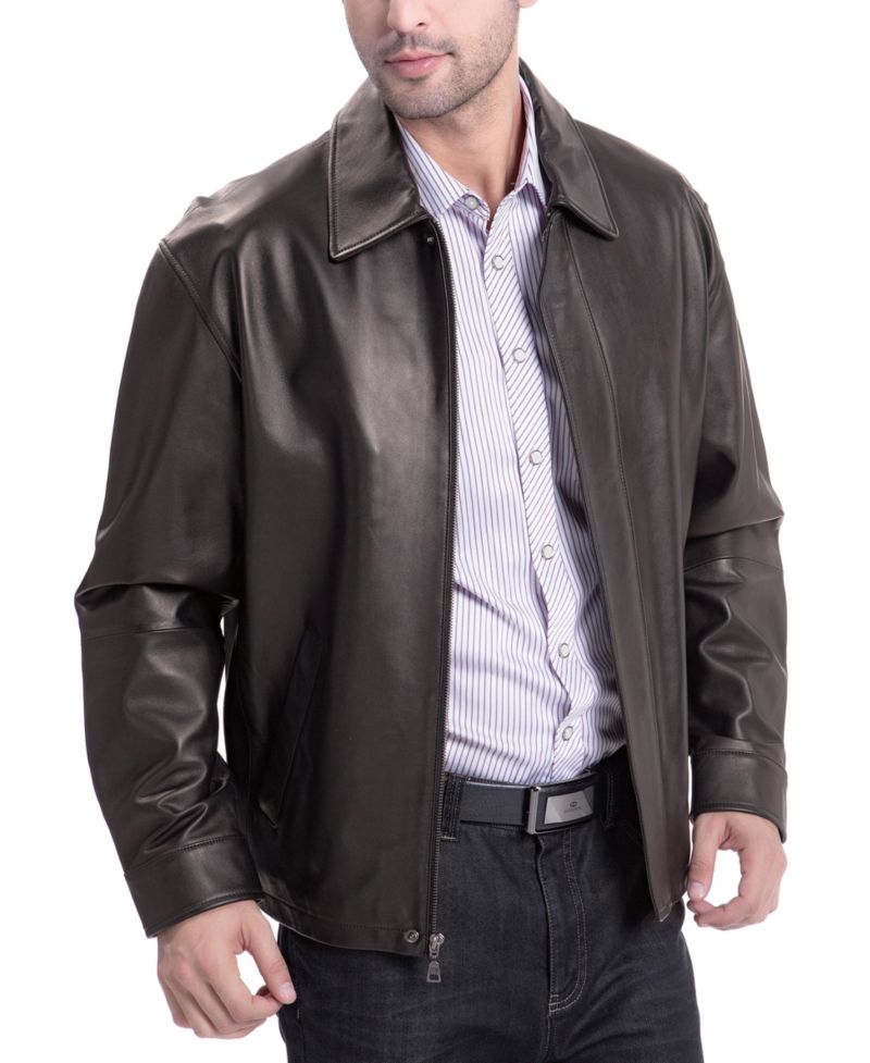 Men's Ryan Zip Front Leather Jacket