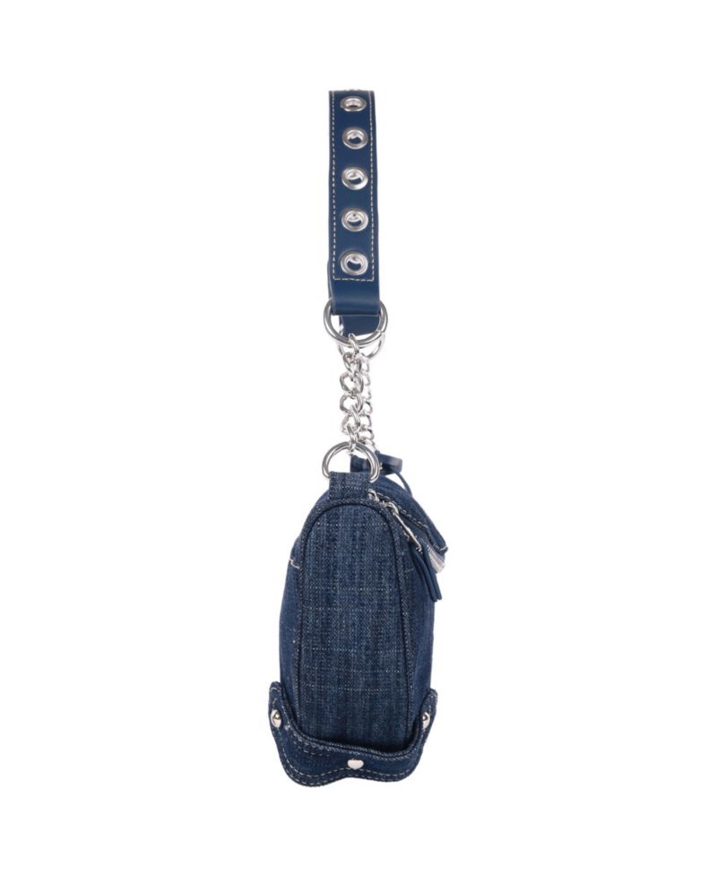 Chain Handle Denim Hobo