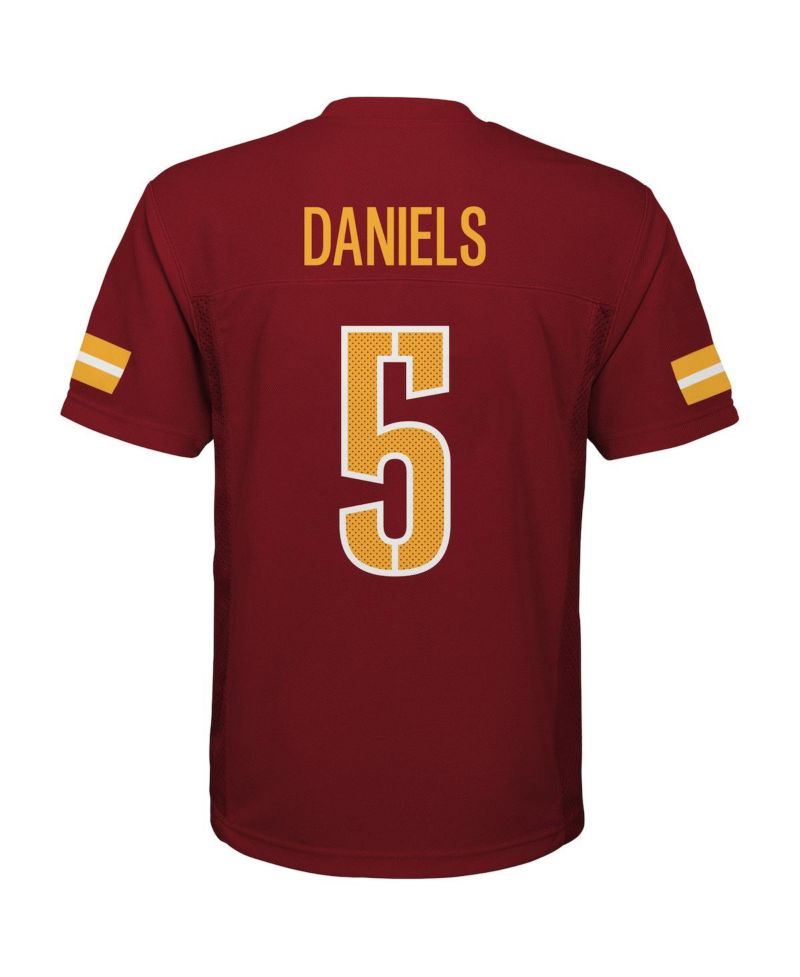Big Boys and Girls Jayden Daniels Burgundy Washington Commanders Replica Player Jersey