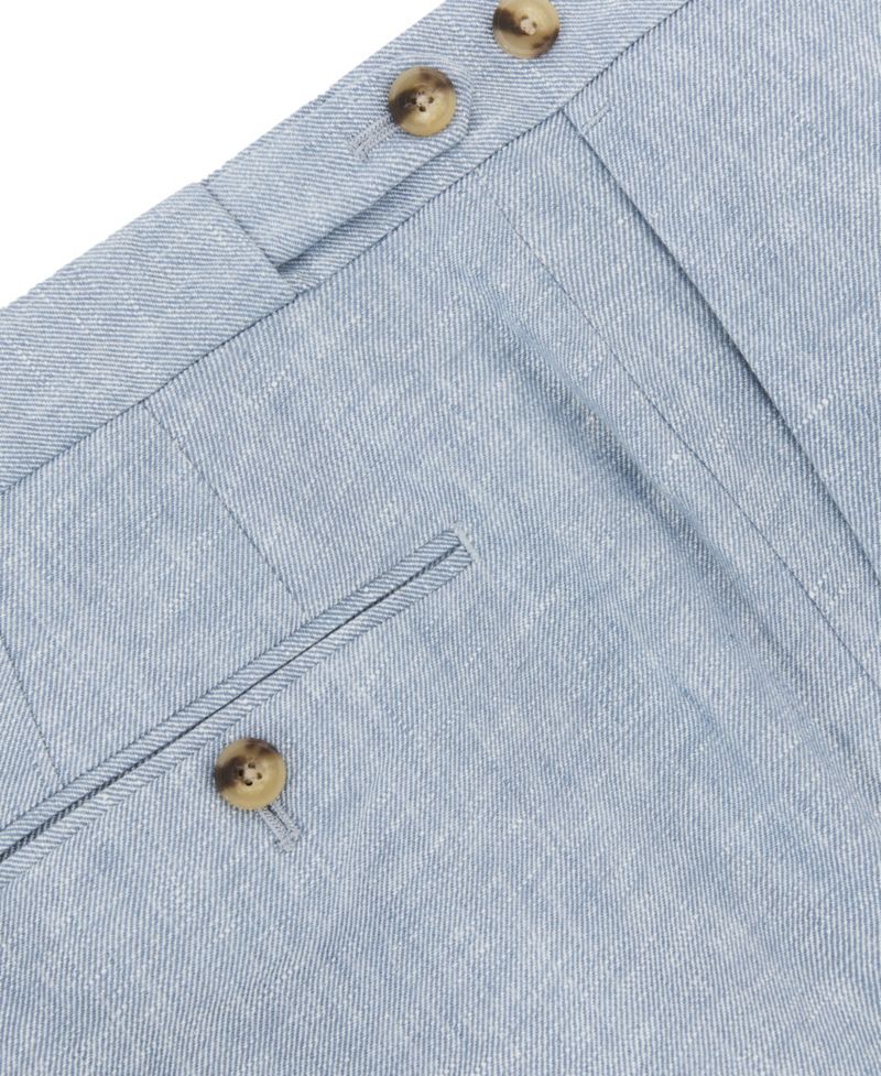 Men's Atlantic Tailored-Fit Linen-Twill Suit Pants
