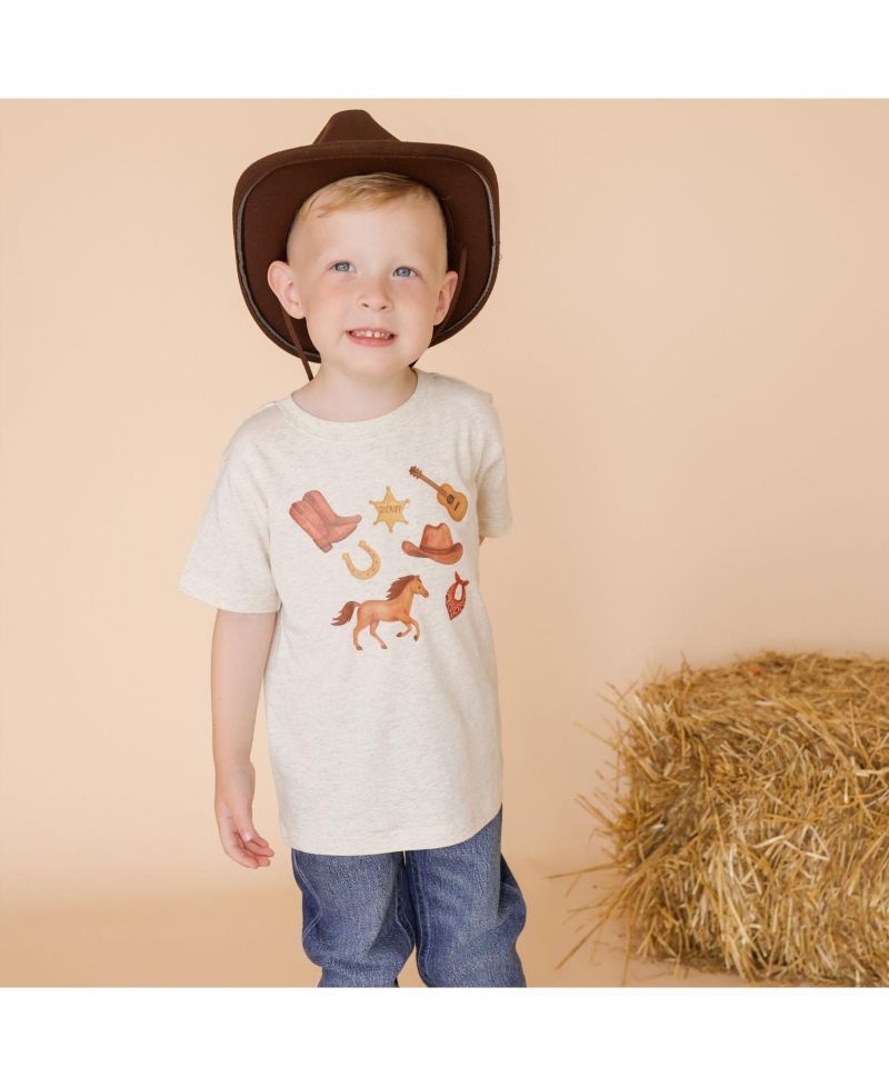 Boys (5-8) Western Cowboy Short Sleeve T-Shirt