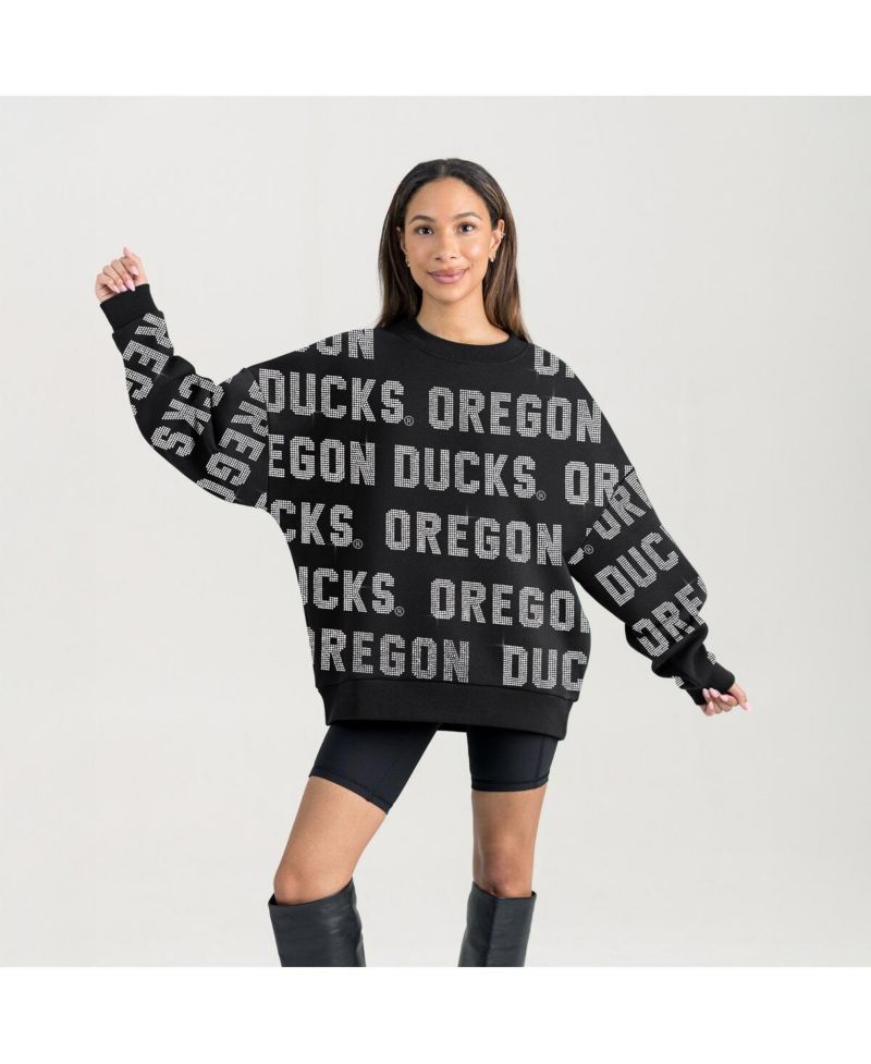 Women's Black Oregon Ducks Hype Era Sweatshirt