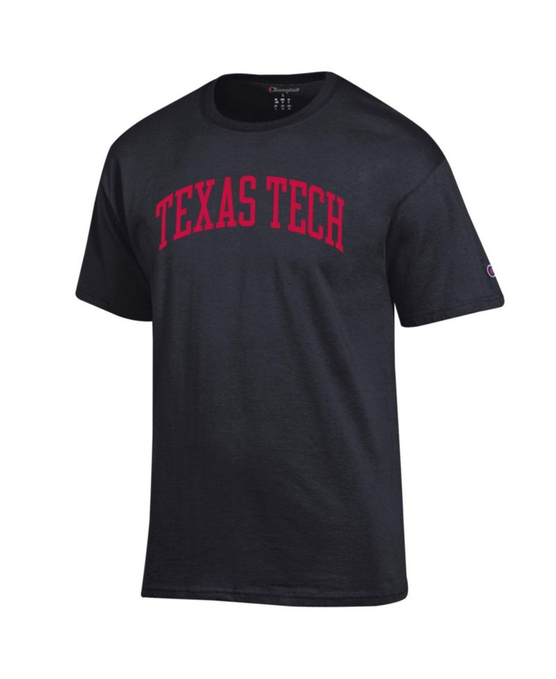 Men's Black Texas Tech Red Raiders Basic Arch T-Shirt
