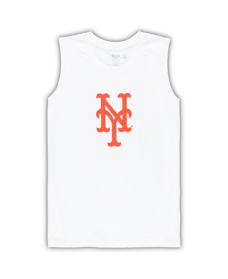 Women's White, Royal New York Mets Plus Size Tank Top and Shorts Sleep Set