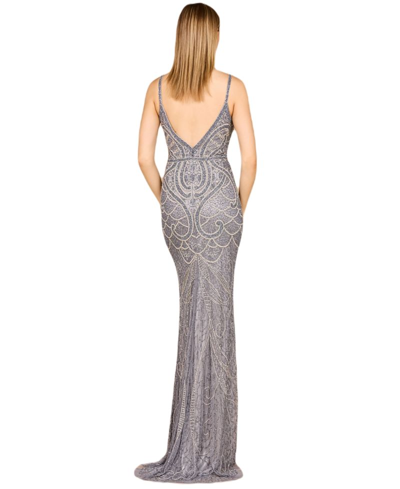 Women's V-Neck Fitted Gown