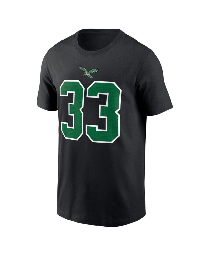 Men's Cooper DeJean Black Philadelphia Eagles Player Name & Number T-Shirt