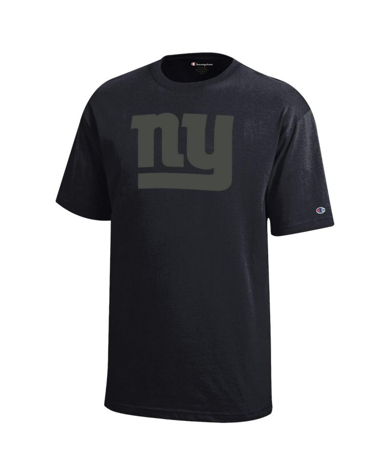 Big Boys and Girls Black New York Giants Tonal T-Shirt