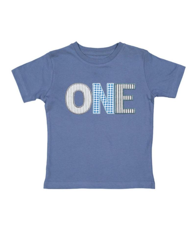 Baby Boys One Patchwork Patch Short Sleeve T-Shirt