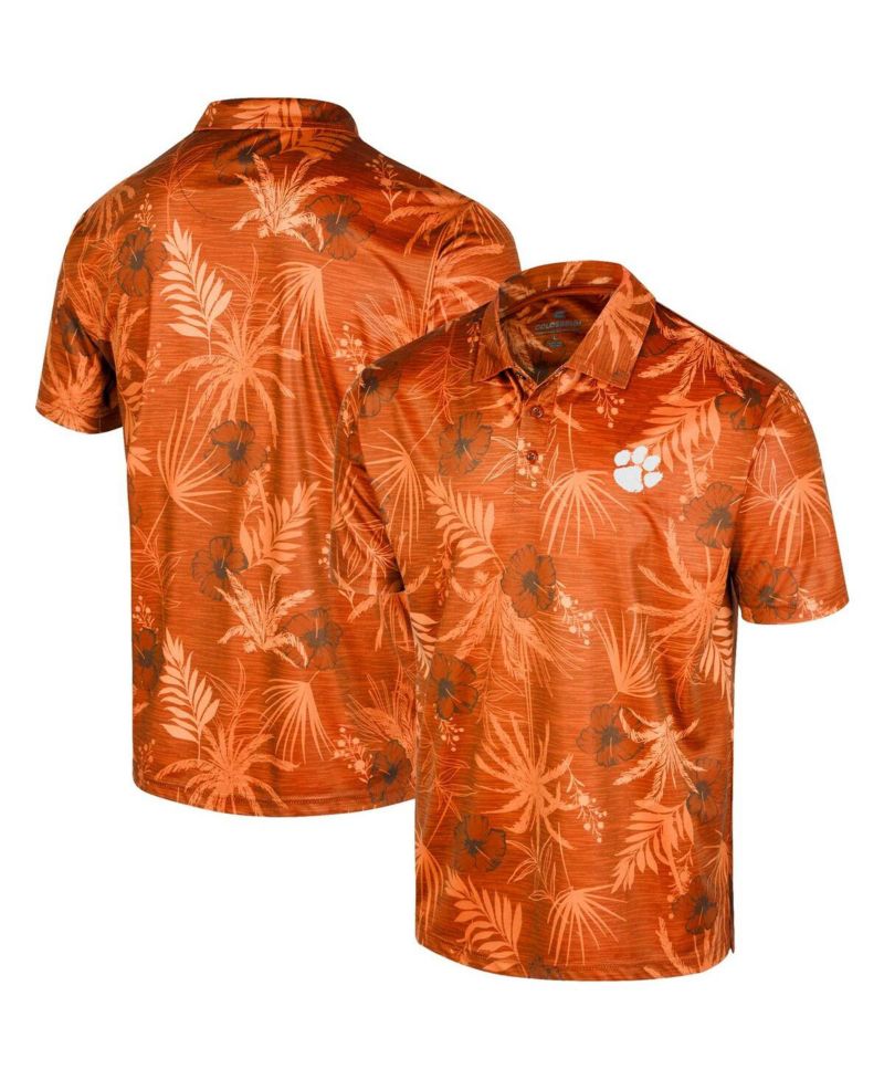 Men's Orange Clemson Tigers Palms Team Polo Shirt