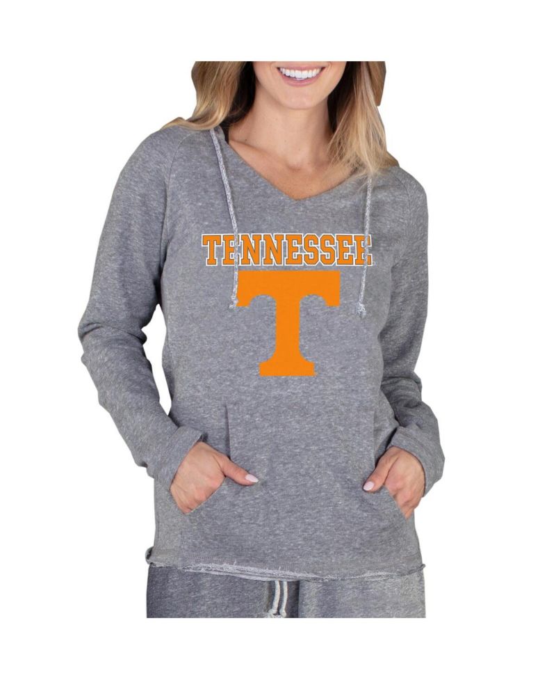 Women's Gray Tennessee Volunteers Mainstream Lightweight Terry Pullover Hoodie