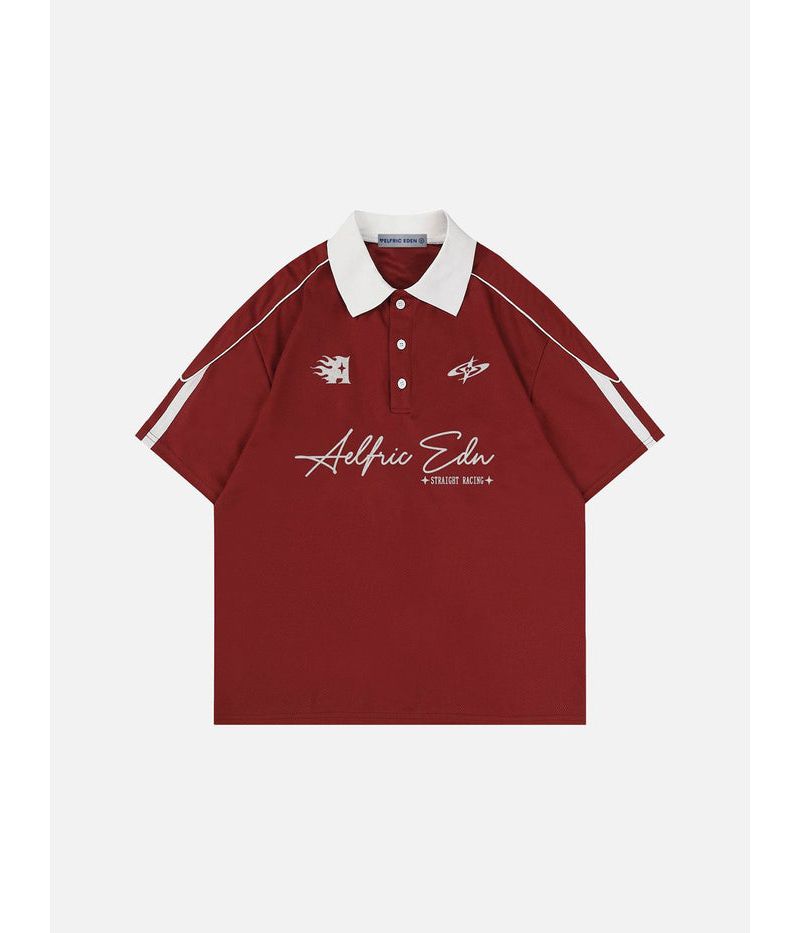 Men's Sporty Polo Soccer Jersey