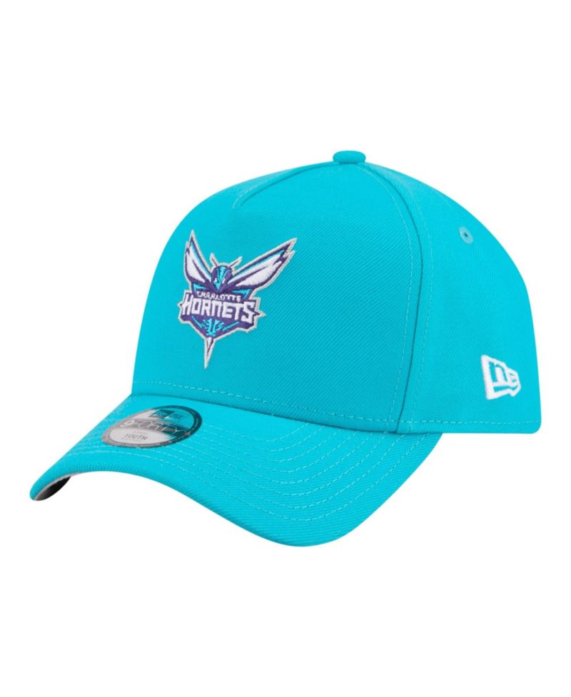 Big Boys and Girls Teal Charlotte Hornets 9FORTY A-Frame Adjustable Hat