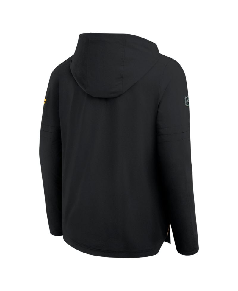 Men's Black Boston Bruins Authentic Pro Train Lightweight Hoodie