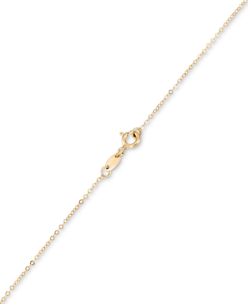 Glitter Clover Five Station 18" Collar Necklace in 10k Gold