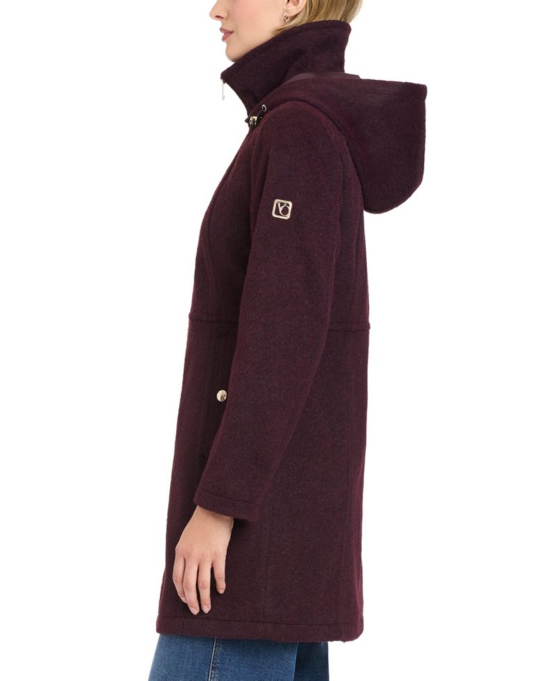 Women's Zip Front Walker Coat With Detachable Hood