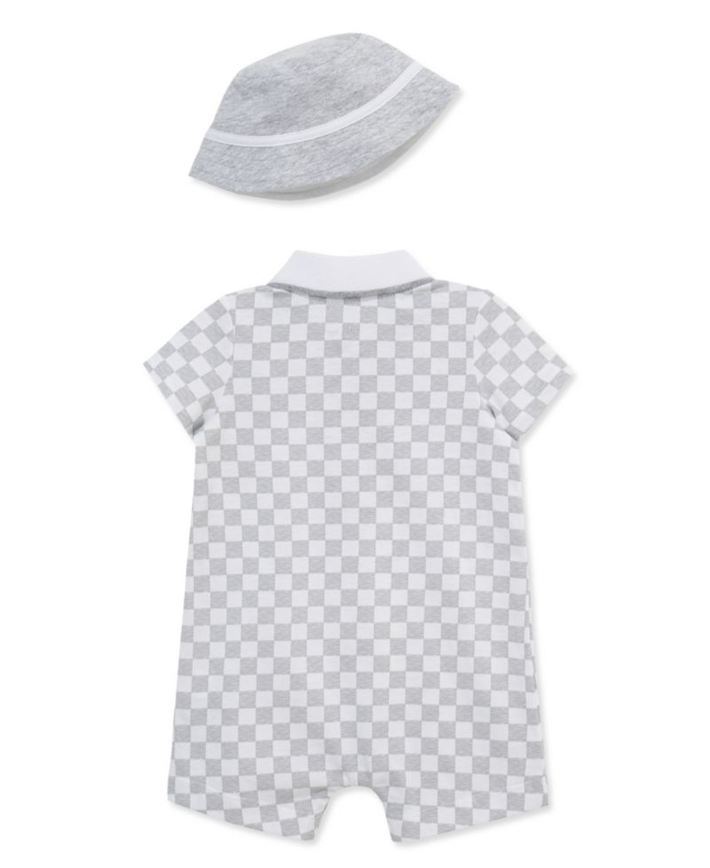 Baby Girls' Race Car Romper & Hat, 2-Piece Set