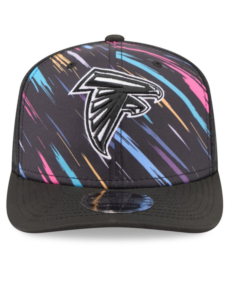 Men's Black Atlanta Falcons 2026 NFL Cruical Catch 9SEVENTY Adjustable Trucker Hat