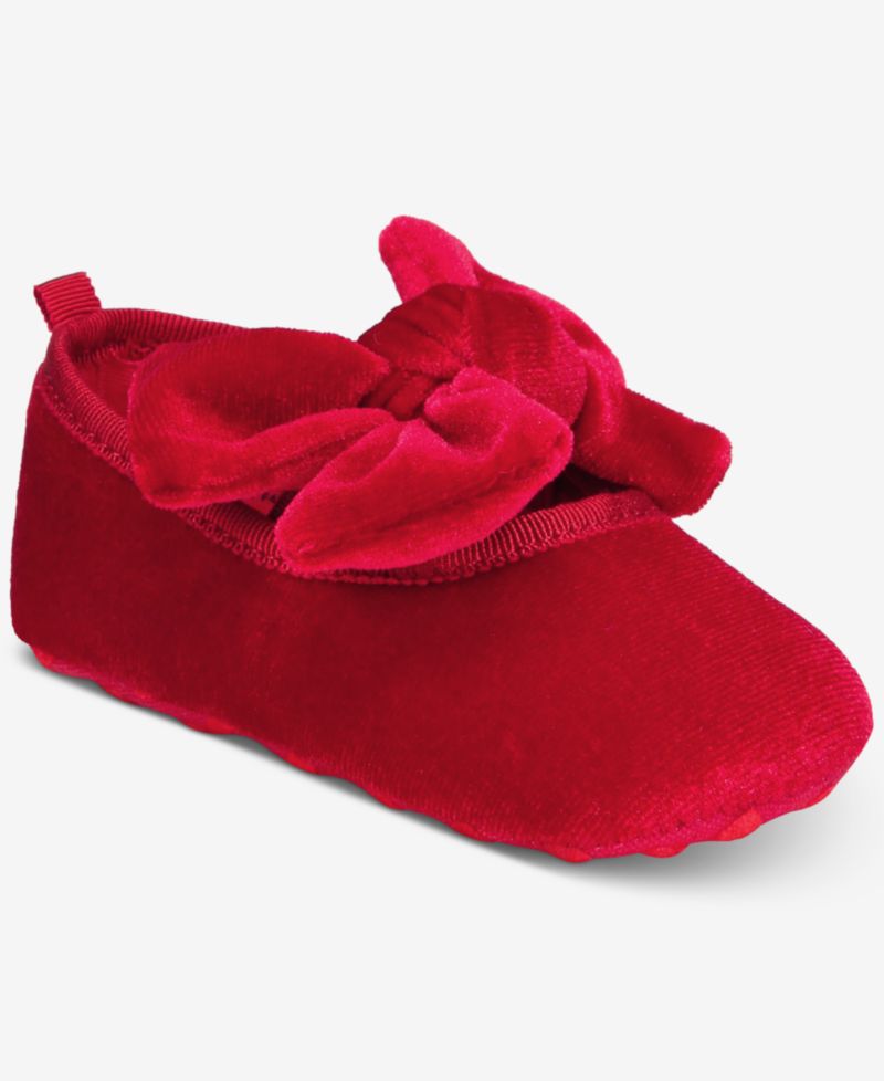 Baby Girls' Velvet Soft-Sole Ballet Flats