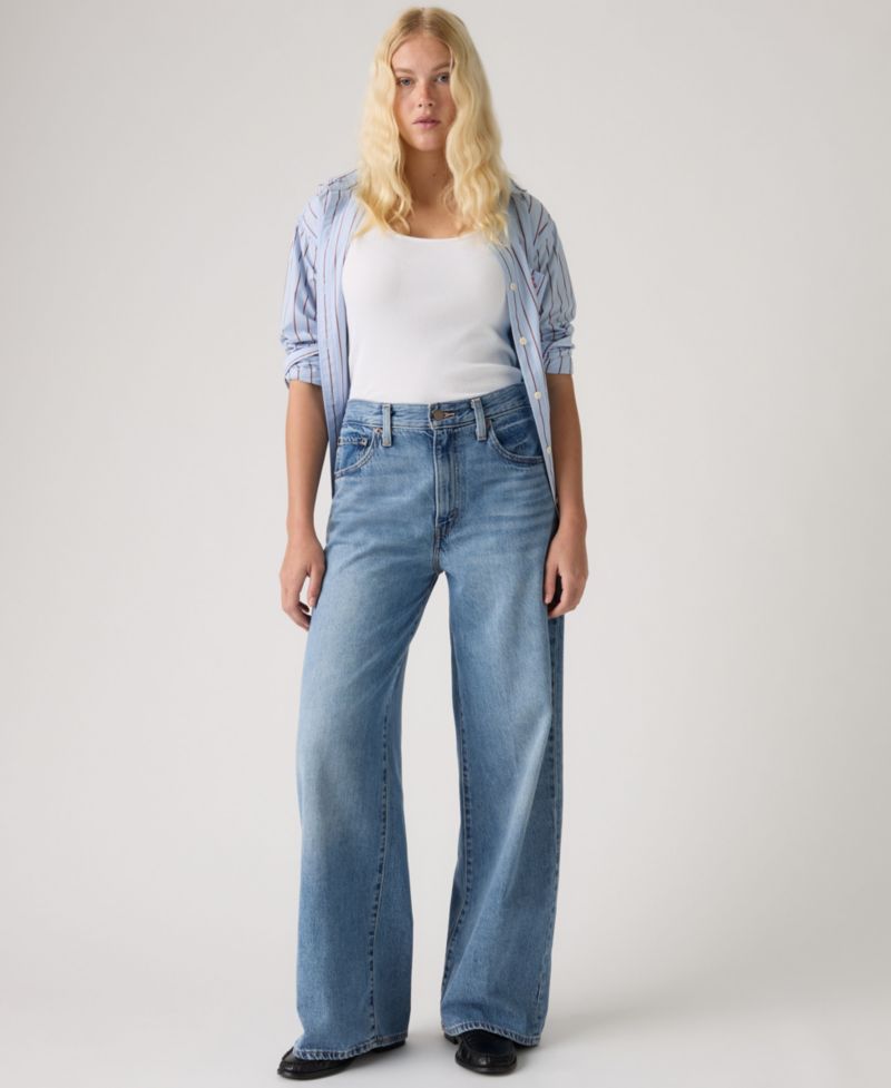 Premium Women's Cinch High-Rise Wide-Leg Jeans
