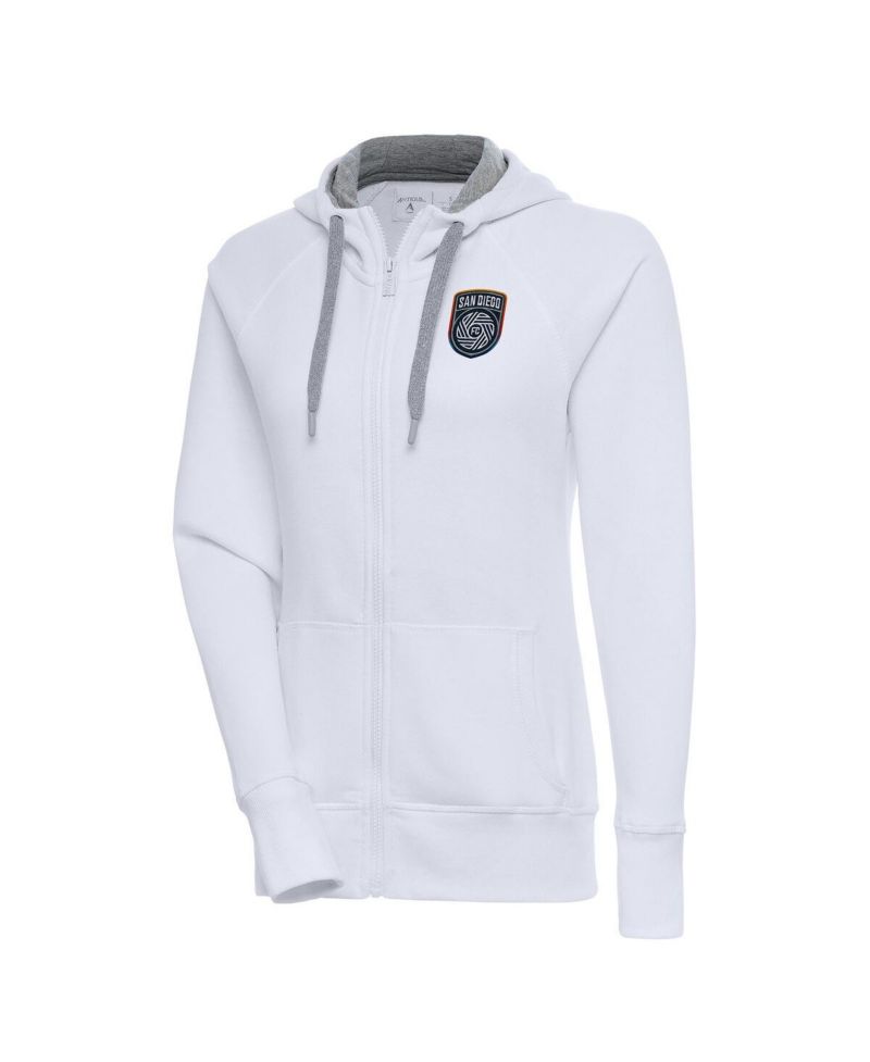 Women's White San Diego FC Victory Full-Zip Hoodie Jacket