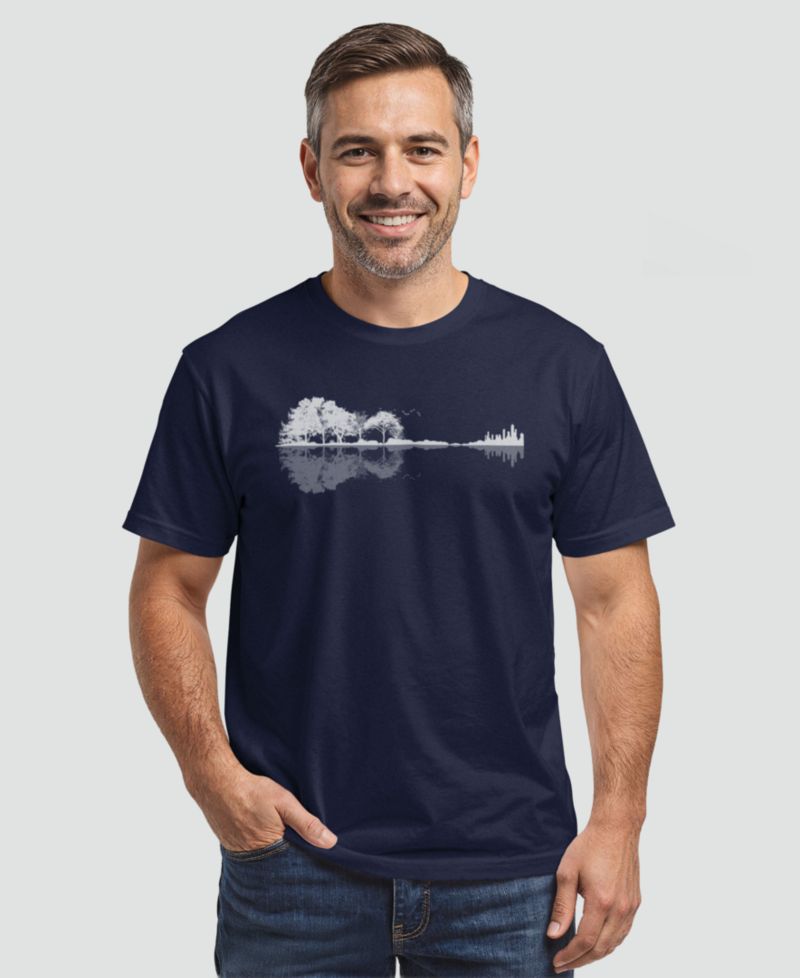 Men's Nature Guitar Short-Sleeve T-Shirt