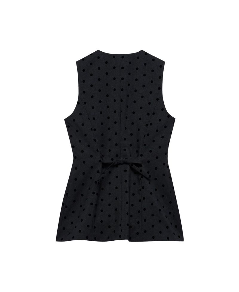 Women's Polka Dot Longline Waistcoat