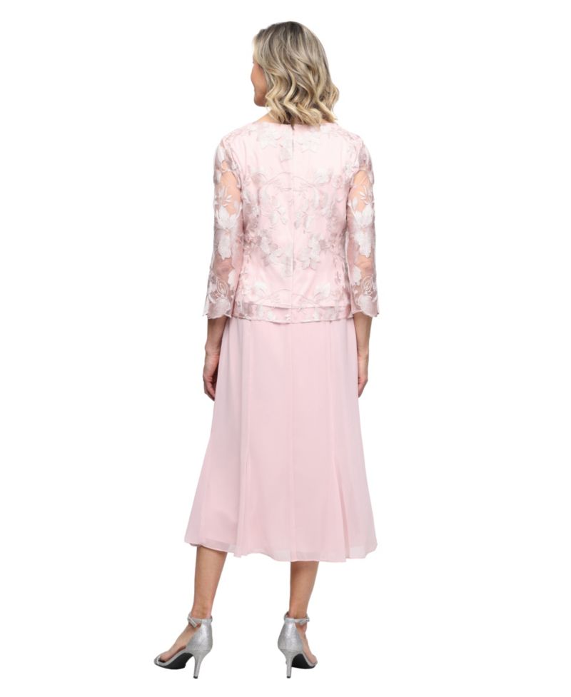Petite 2-Piece. Lace Jacket Dress Set