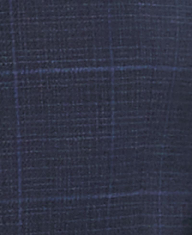 Men's Slim-Fit Wool-Blend Plaid Suit Jacket